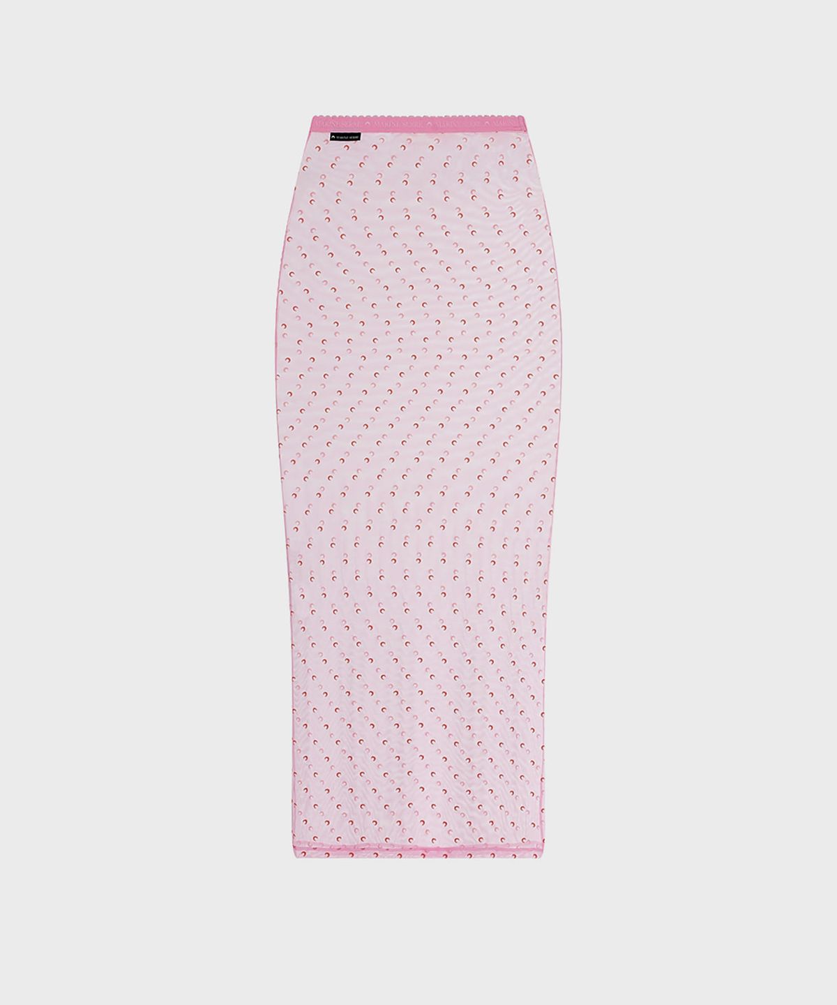 마린 세르(MARINE SERRE) (W) 플림티 문 매쉬 플록 롱 스커트 핑크 PLUMETIS MOON MESH FLOCK LONG SKIRT PK30 PINK