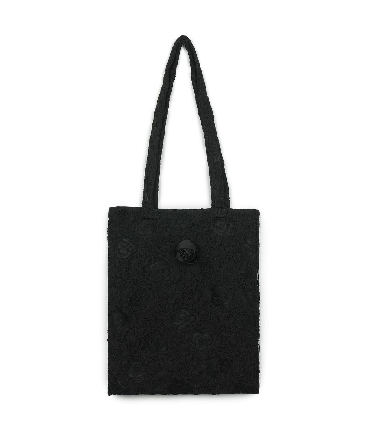 그린버터(GREENBUTTER) Rose Jacquard Bag (Black)
