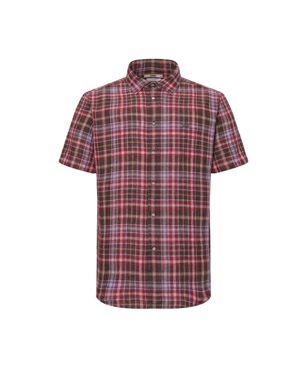 닥스셔츠(DAKS SHIRTS) 케어 린넨100 미디움체크셔츠_DMS1SHCS180W1