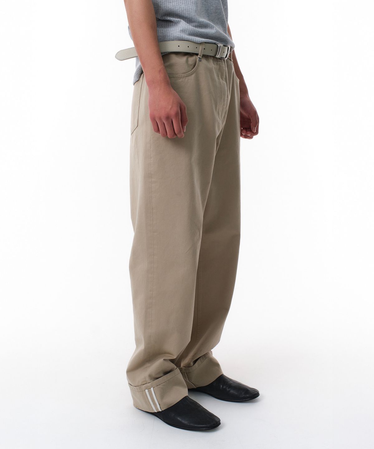 다이브인(DIVEIN) STRAIGHT TURN-UP COTTON CHINO (BEIGE)