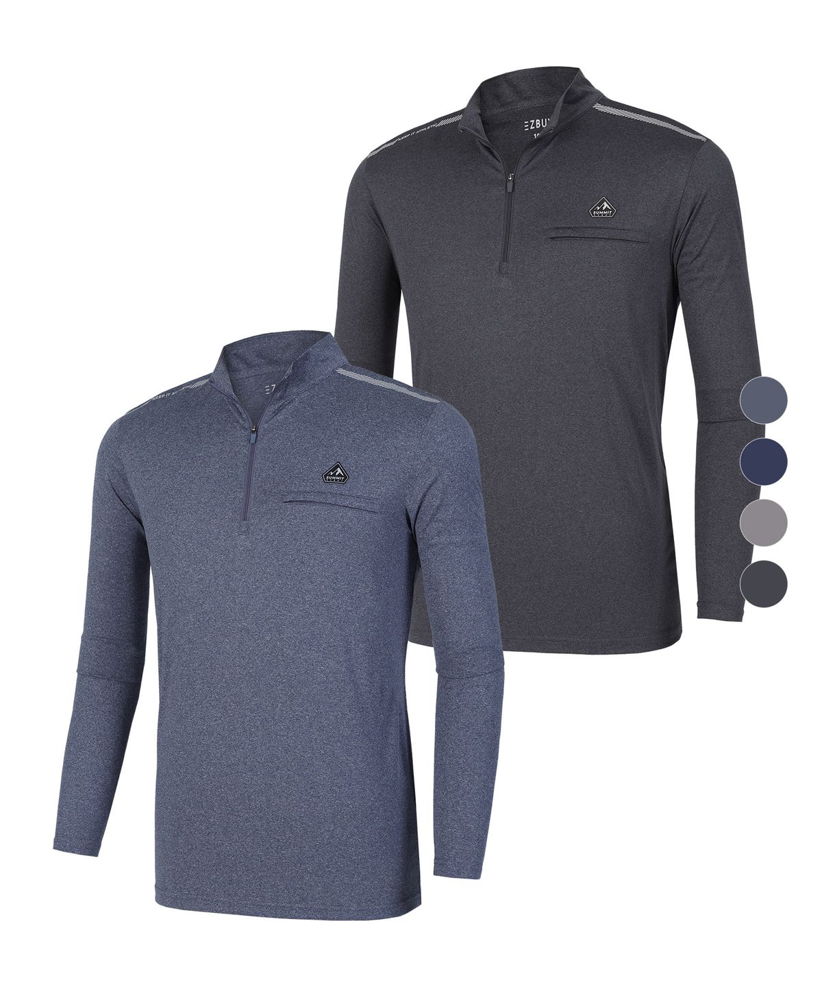 엑스트라스포티(EXTRASPORTY) 남성 파워모드 멜란지 긴팔 집업 티셔츠 4 Colors