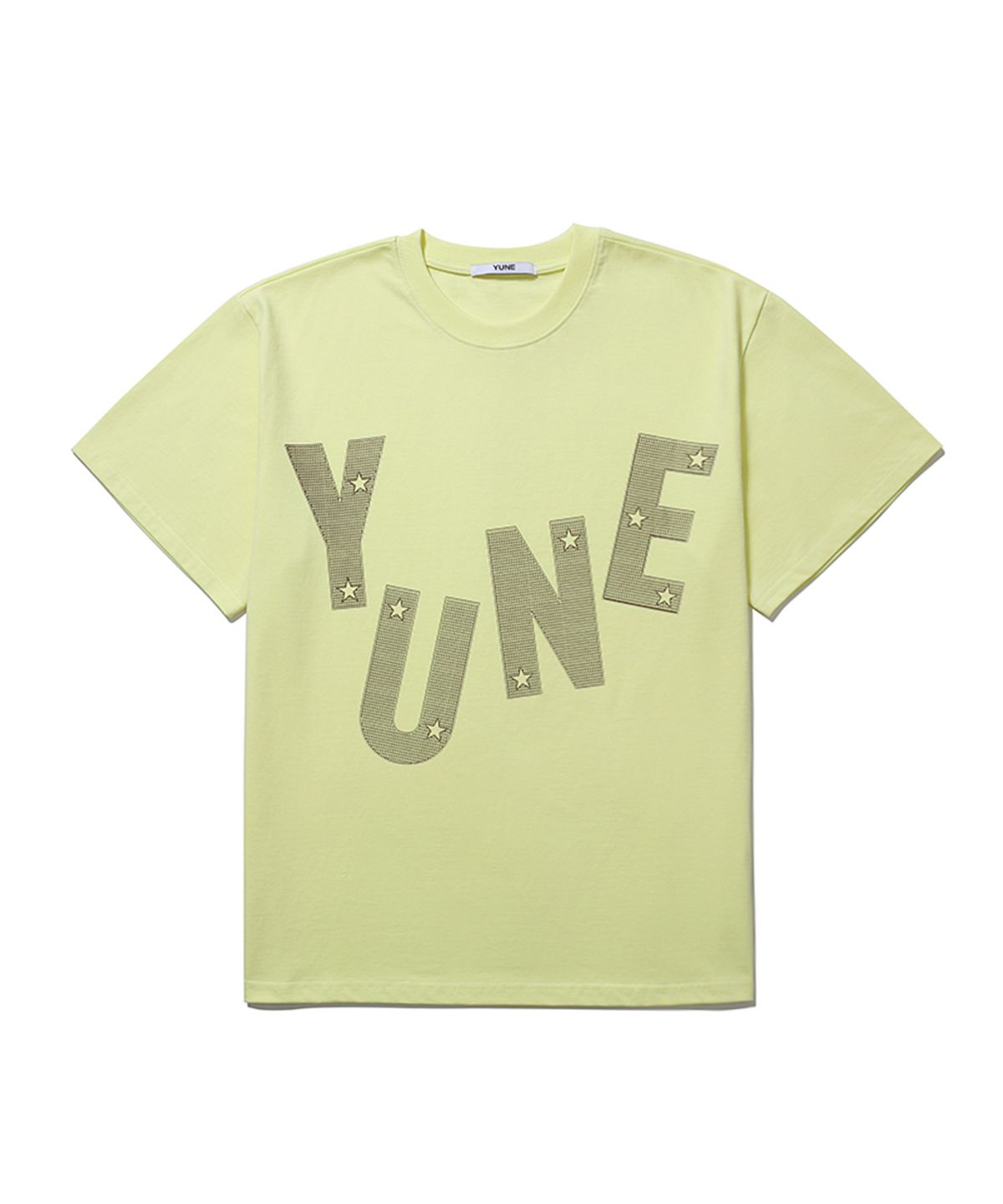 유네(YUNE) Grid Star Logo Tee_[Lemon]