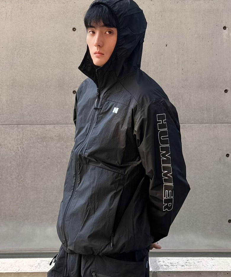 H3 나일론 경량 바람막이 자켓 블랙