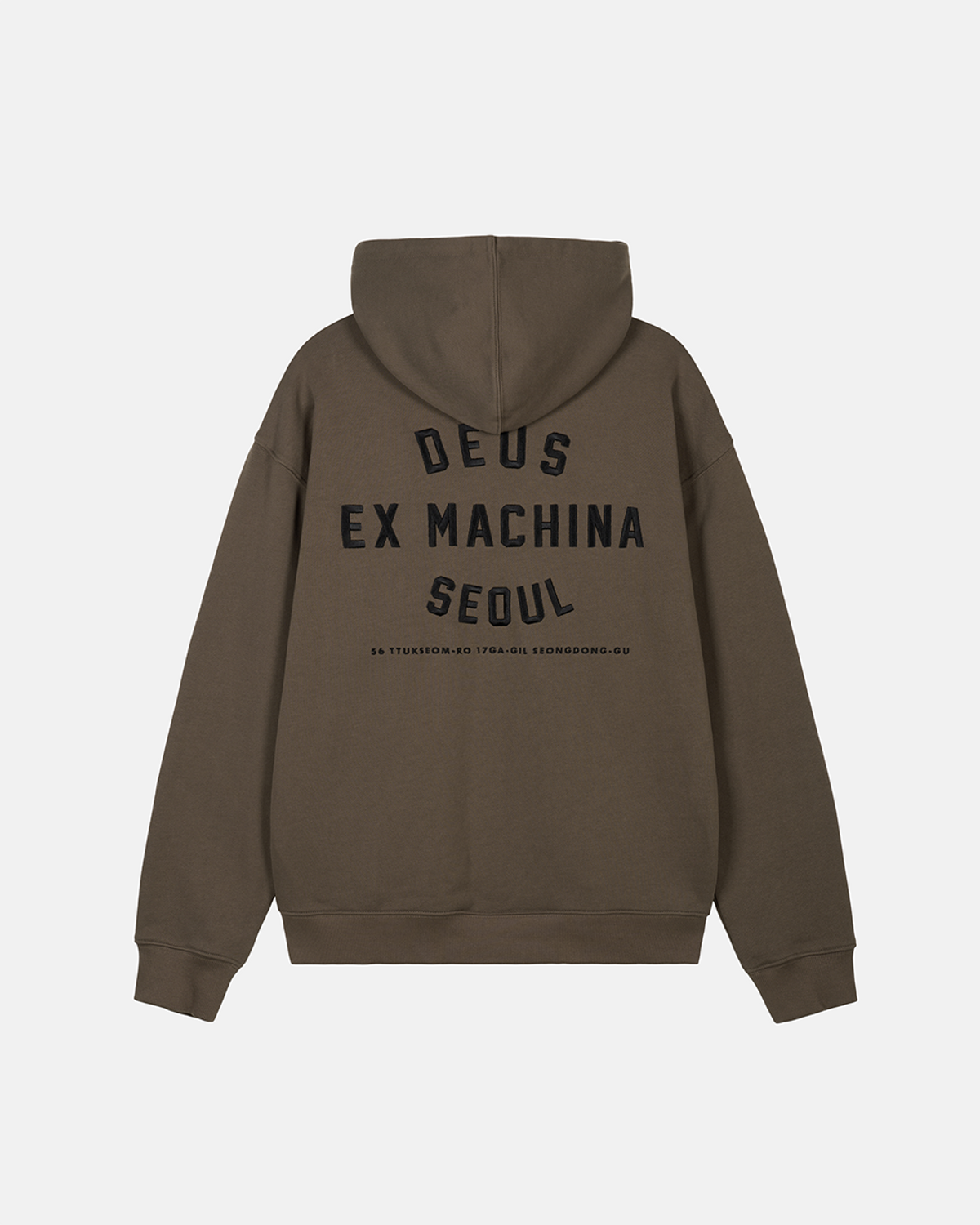 데우스 엑스 마키나(DEUS EX MACHINA) Seoul College Address Zip Hoodie _Olive