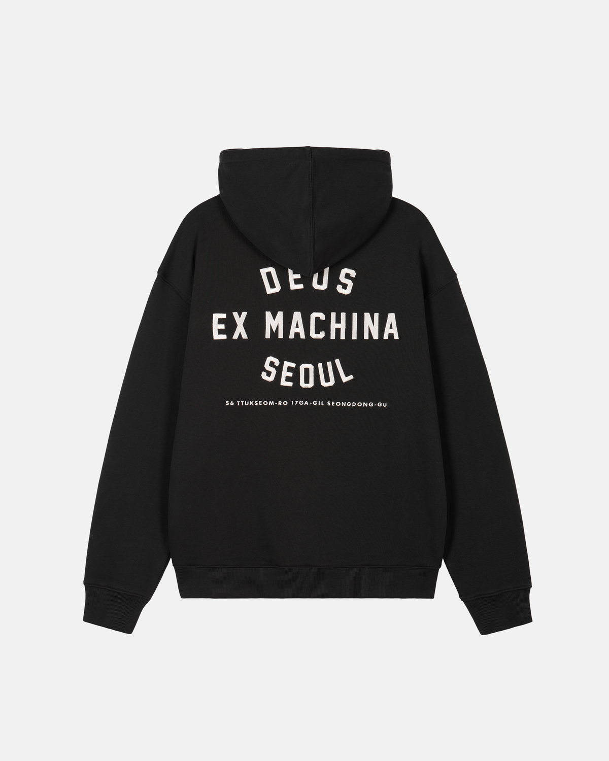 데우스 엑스 마키나(DEUS EX MACHINA) Seoul College Address Zip Hoodie _Black
