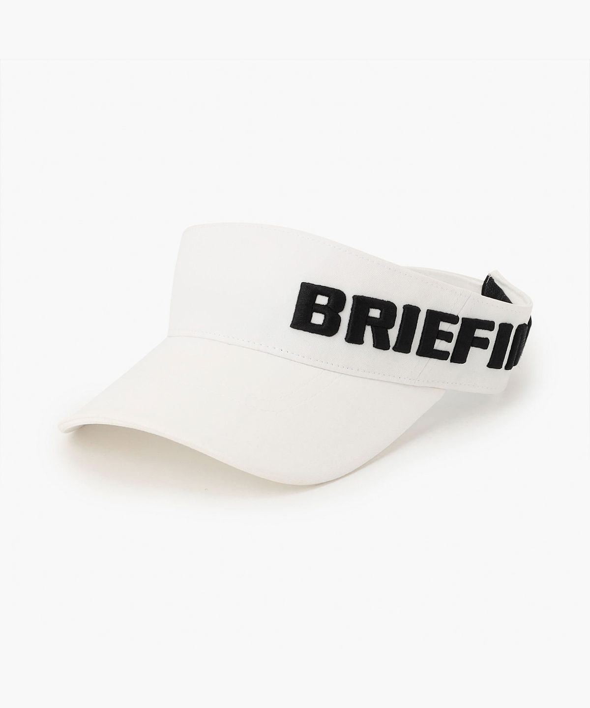 브리핑 골프(BRIEFING GOLF) MS 라운드 로고 바이저_화이트
