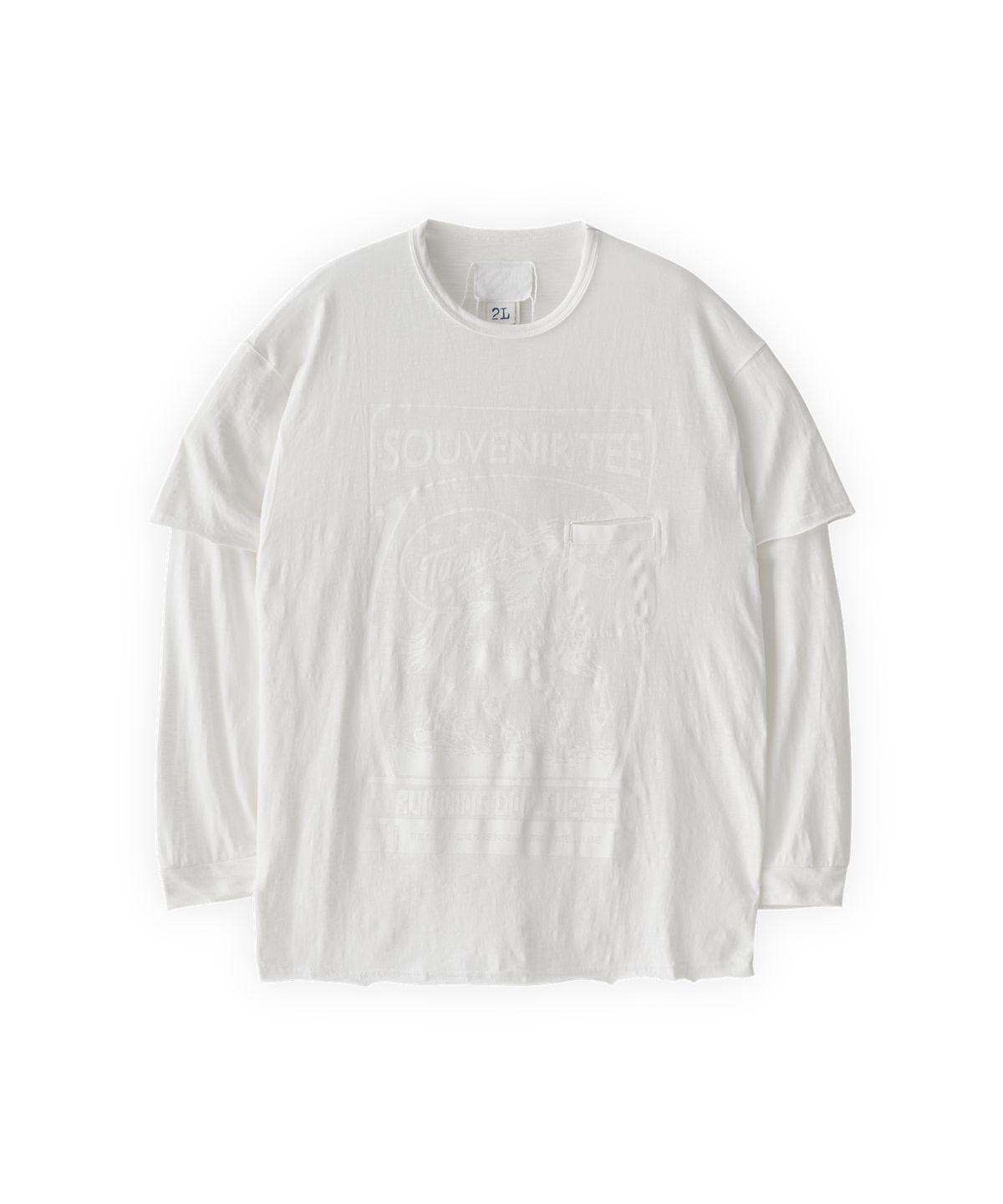 투위드(TUEWID) Pocket longsleeve souvenir tee / col white