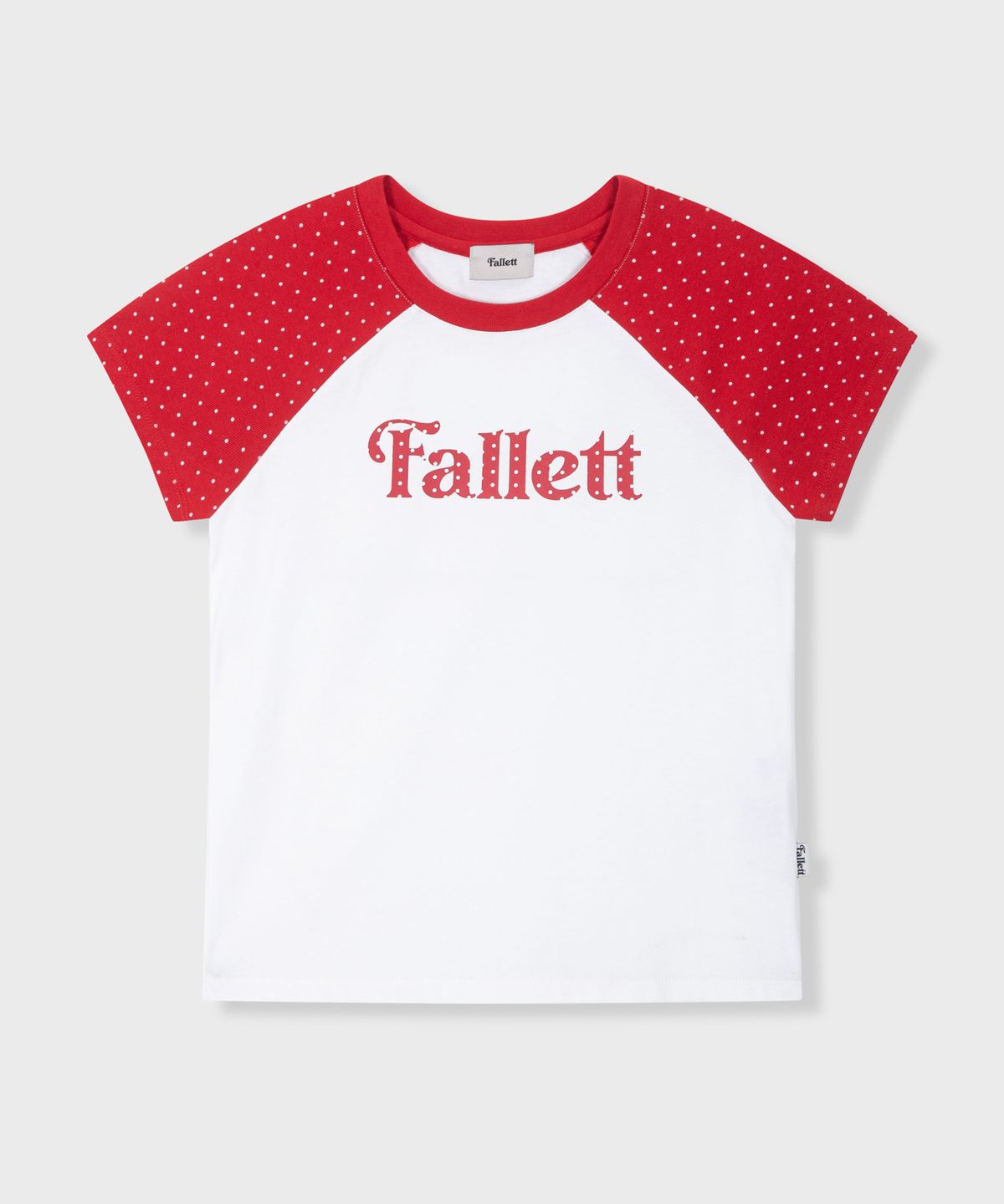 팔렛(FALLETT) 로고 도트 티셔츠 레드