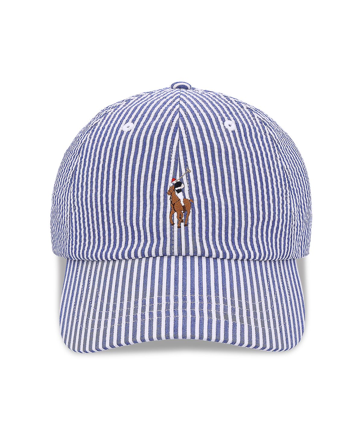 폴로 랄프 로렌(POLO RALPH LAUREN) 시어서커 볼 캡-블루
