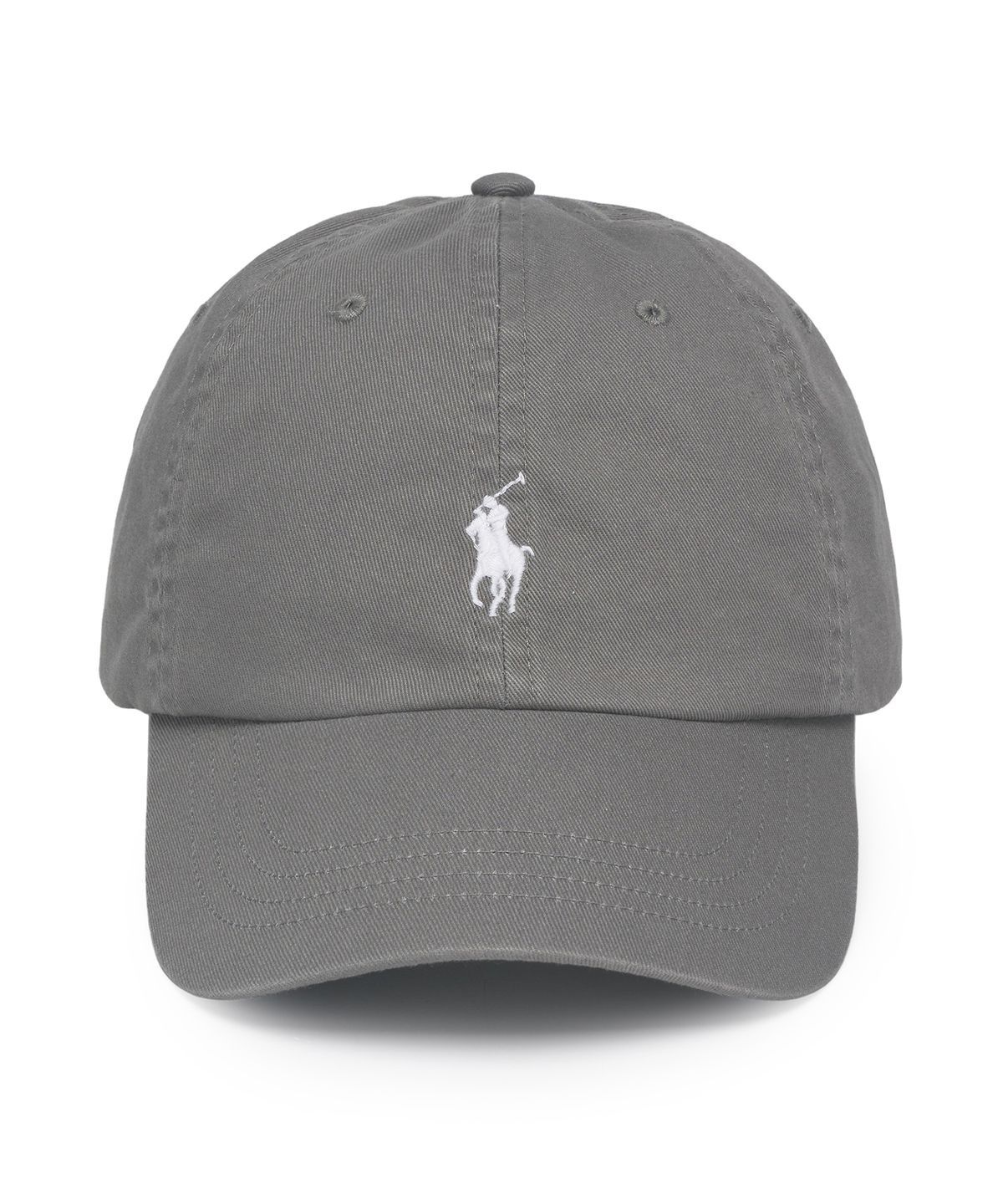 폴로 랄프 로렌(POLO RALPH LAUREN) 코튼 치노 베이스볼 캡-그레이