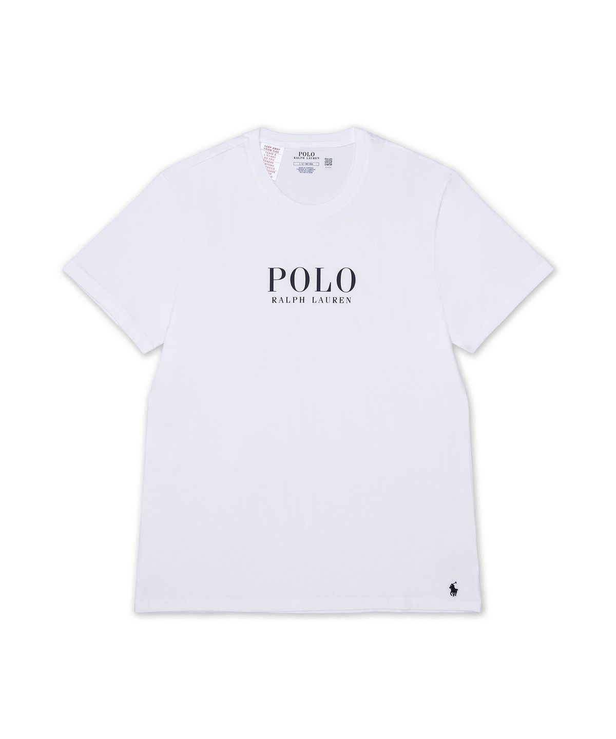 폴로 랄프 로렌(POLO RALPH LAUREN) 로고 코튼 저지 슬립 셔츠-화이트
