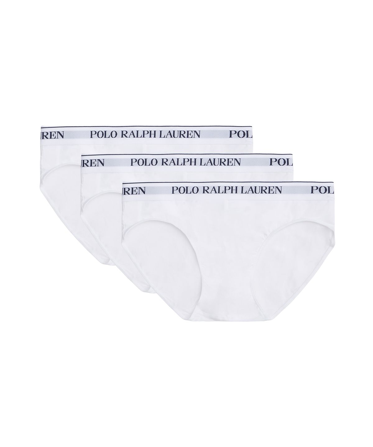 폴로 랄프 로렌(POLO RALPH LAUREN) 로우 라이즈 브리프 쓰리팩-화이트