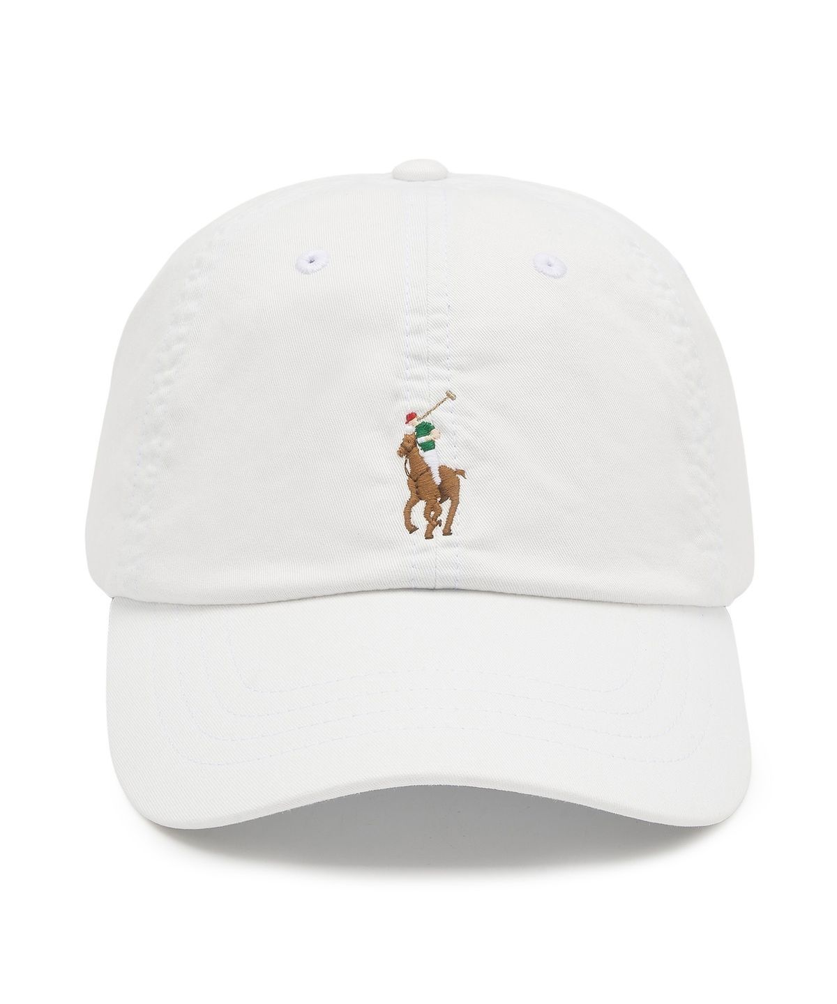 폴로 랄프 로렌(POLO RALPH LAUREN) 스트레치 코튼 트윌 볼 캡-화이트