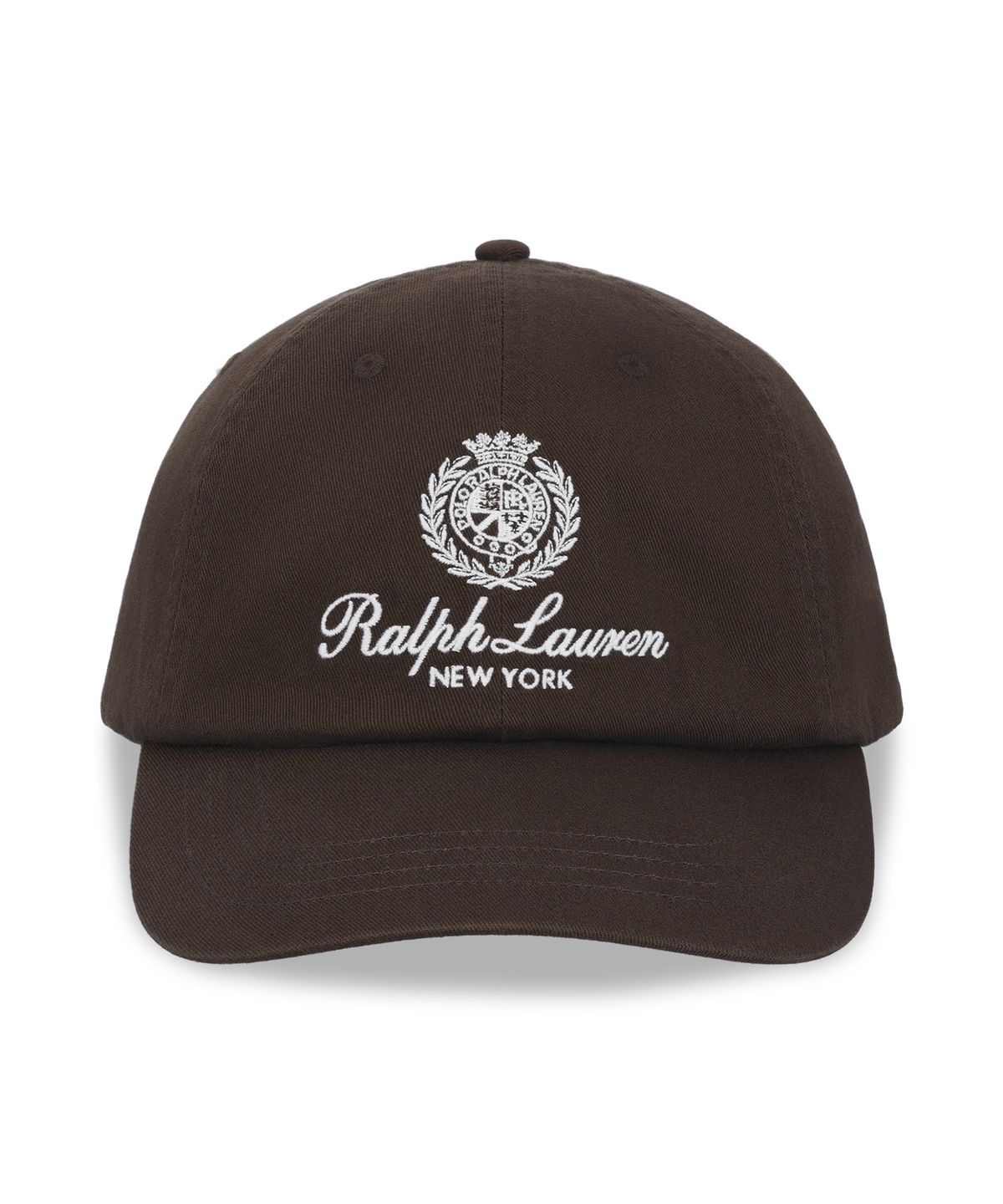 폴로 랄프 로렌(POLO RALPH LAUREN) 크레스트 임브로이더 트윌 볼 캡-다크 브라운