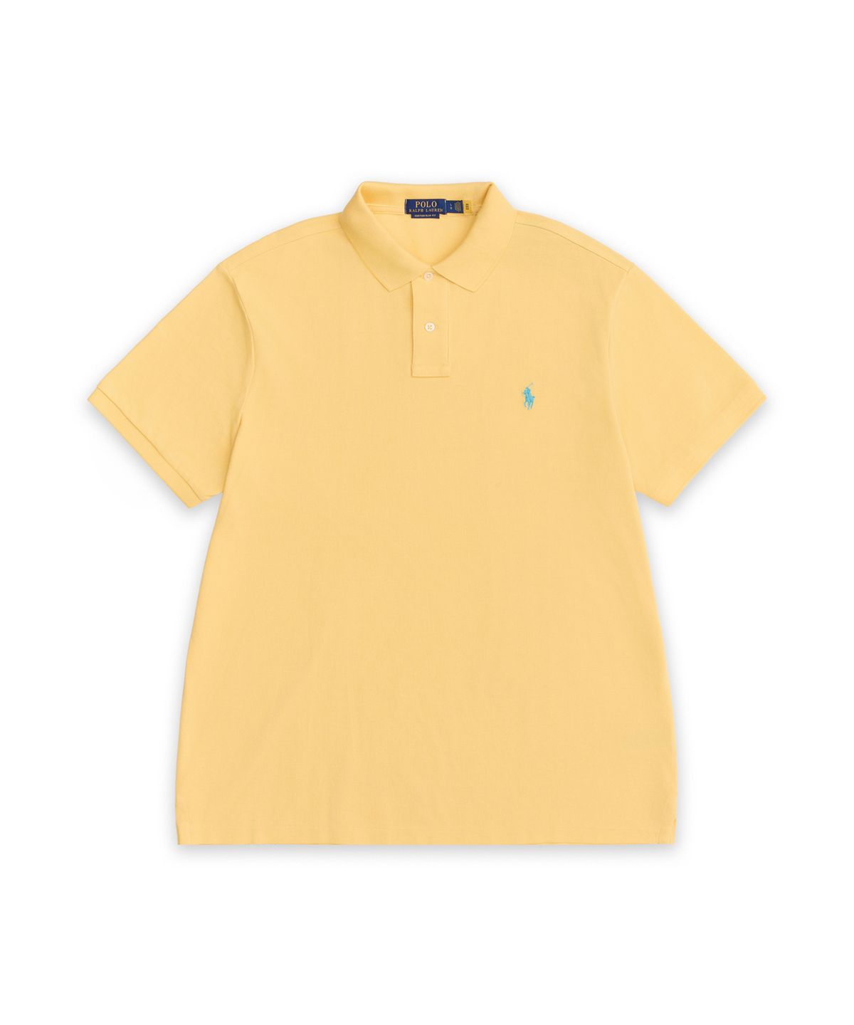 폴로 랄프 로렌(POLO RALPH LAUREN) 커스텀 슬림핏 메시 폴로 셔츠-옐로우