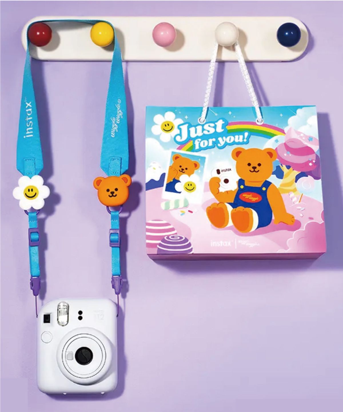 인스탁스(INSTAX) 미니12 x 위글위글 스트랩 패키지