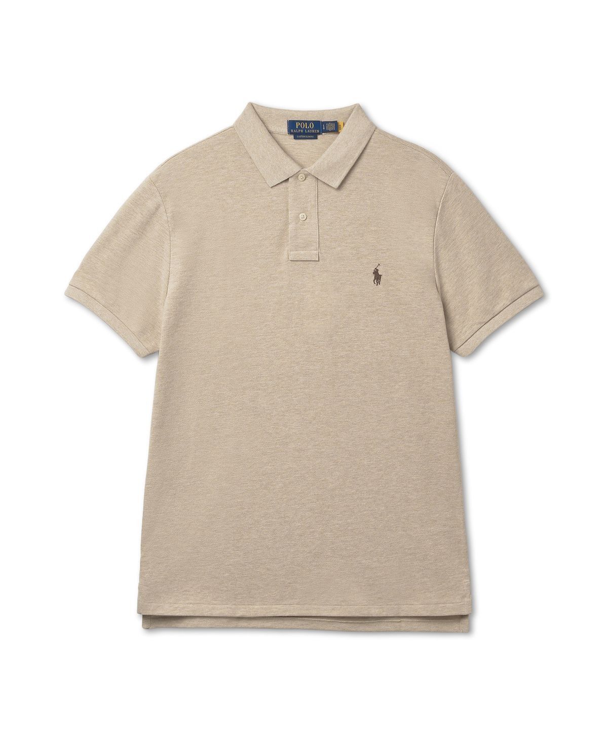 폴로 랄프 로렌(POLO RALPH LAUREN) 커스텀 슬림핏 메시 폴로 셔츠-그레이