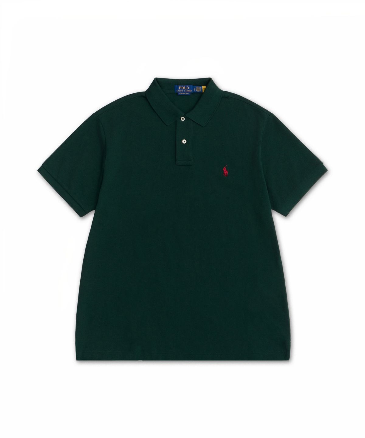 폴로 랄프 로렌(POLO RALPH LAUREN) 커스텀 슬림핏 메시 폴로 셔츠-그린