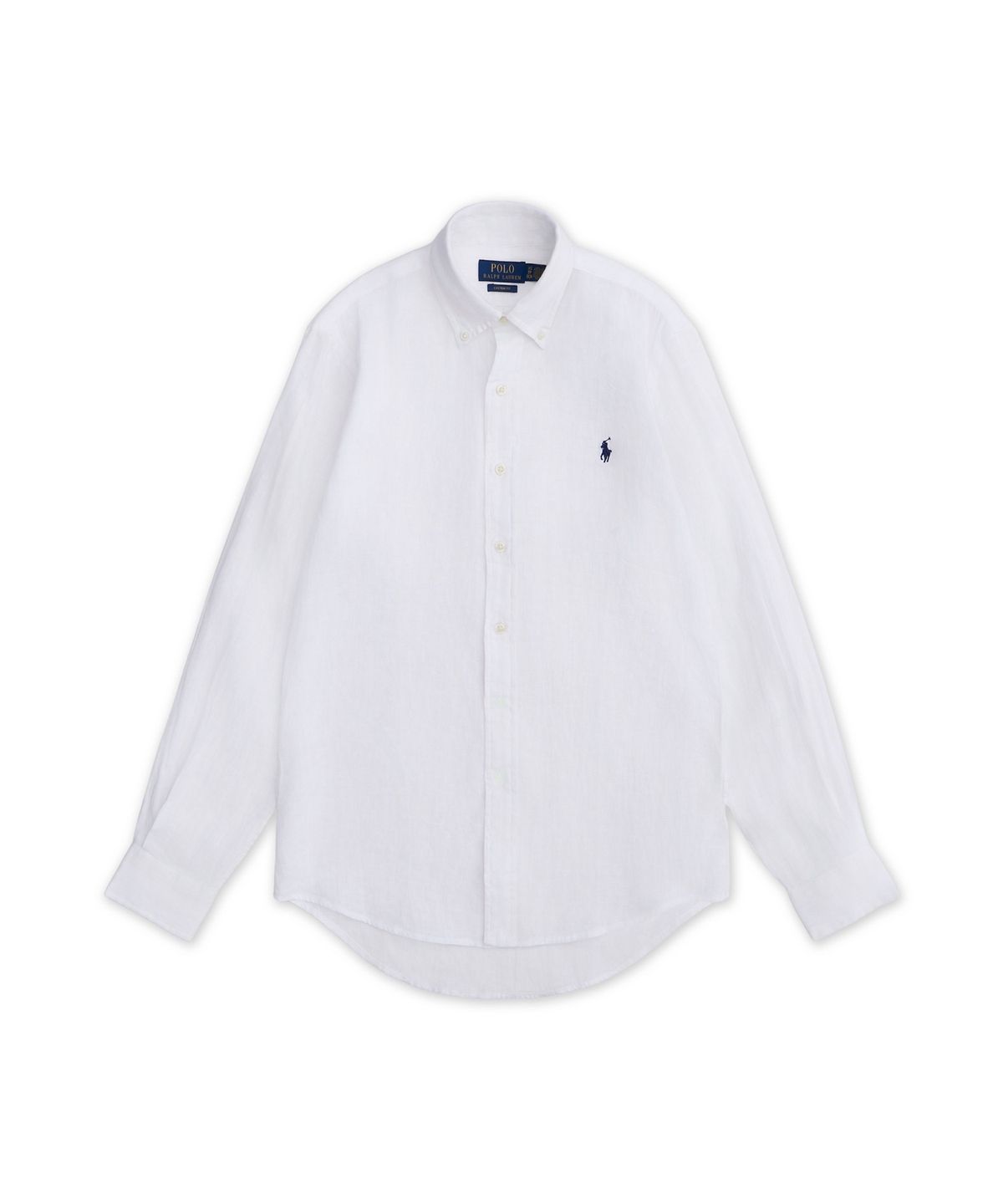 폴로 랄프 로렌(POLO RALPH LAUREN) 커스텀핏 리넨 셔츠-화이트