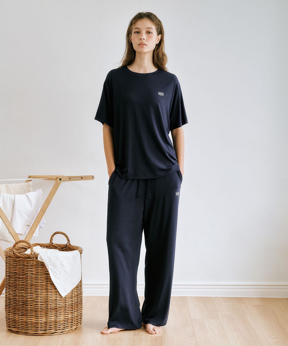 마리떼 프랑소와 저버(MARITHÉ + FRANҪOIS GIRBAUD) UNDERWEAR CLASSIC LOGO LOUNGE SET navy