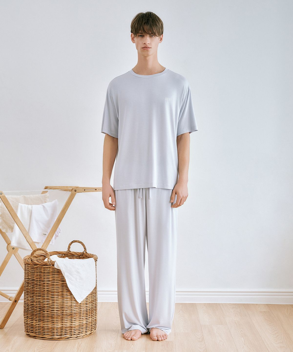 마리떼 프랑소와 저버(MARITHÉ + FRANҪOIS GIRBAUD) UNDERWEAR CLASSIC LOGO LOUNGE SET light gray