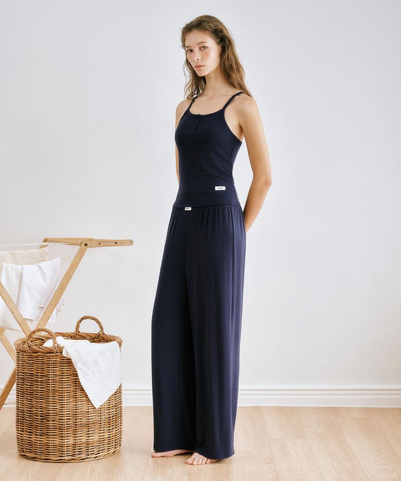 UNDERWEAR W POINTELLE CAMI LOUNGE SET navy
