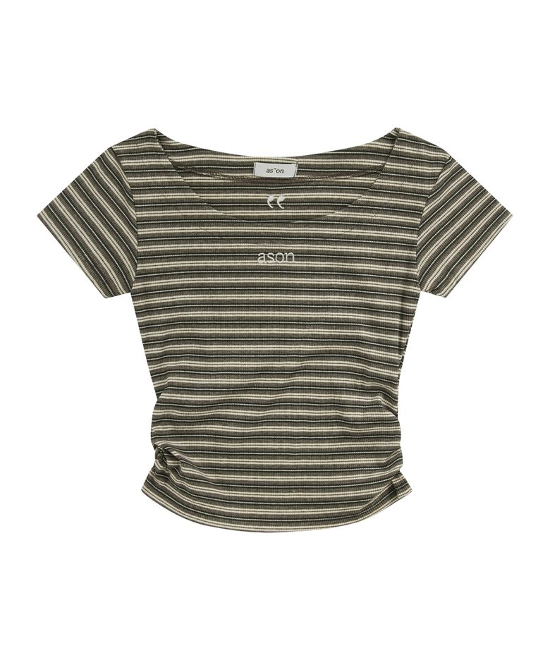 RAIL STRIPE TEE / BROWN
