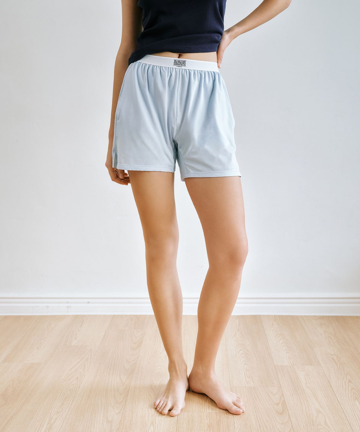 마리떼 프랑소와 저버(MARITHÉ + FRANҪOIS GIRBAUD) UNDERWEAR W CLASSIC LOGO EBAND TRUNK SHORTS light blue