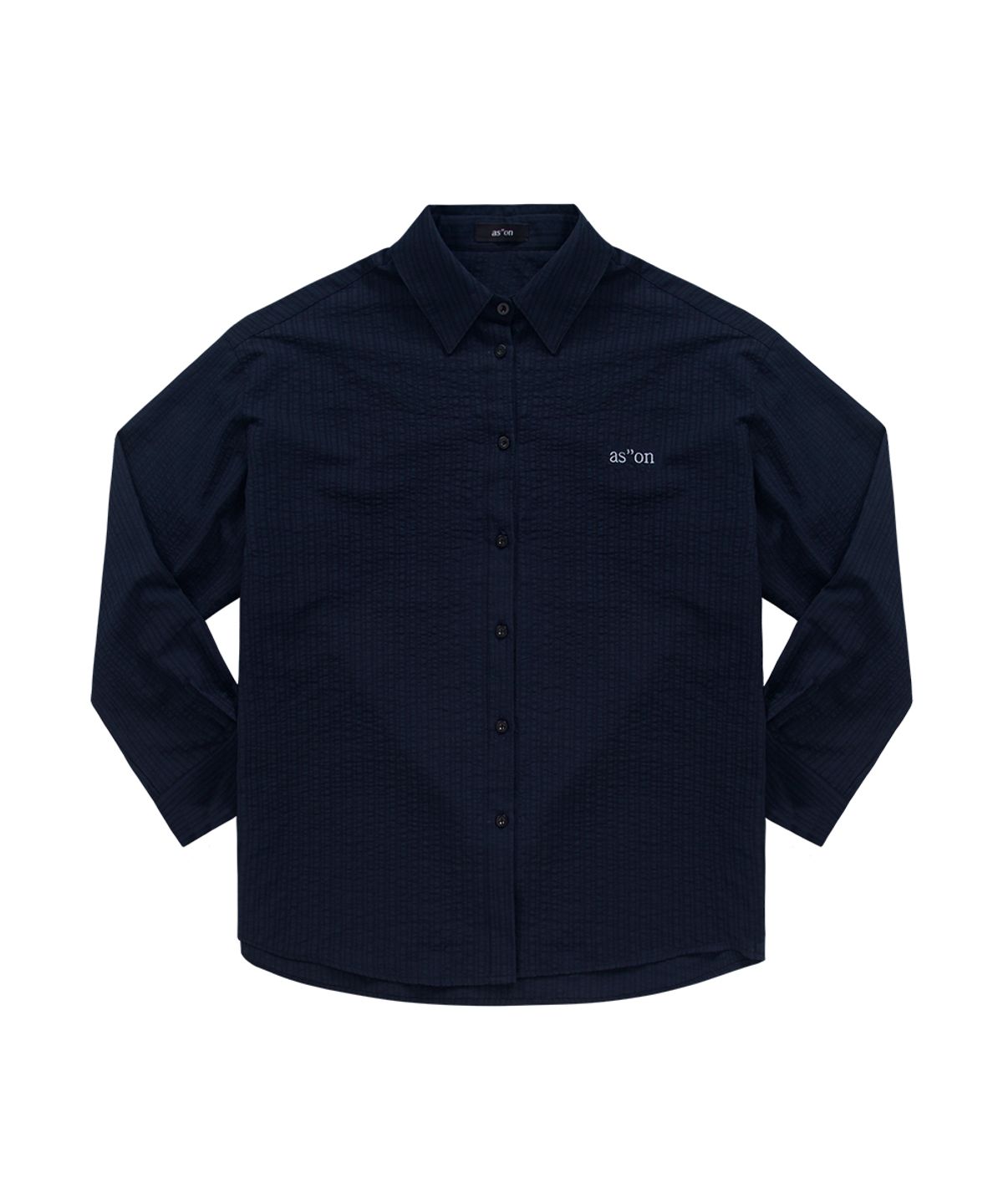 애즈온(ASON) LAVE STRIPE SHIRT / NAVY