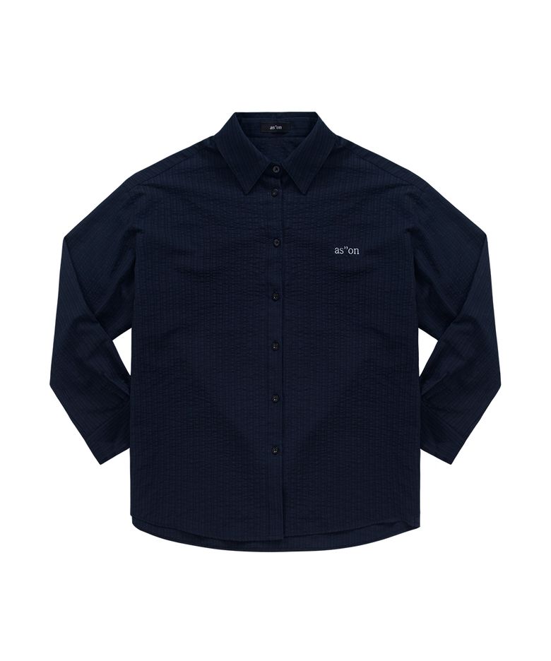 LAVE STRIPE SHIRT / NAVY