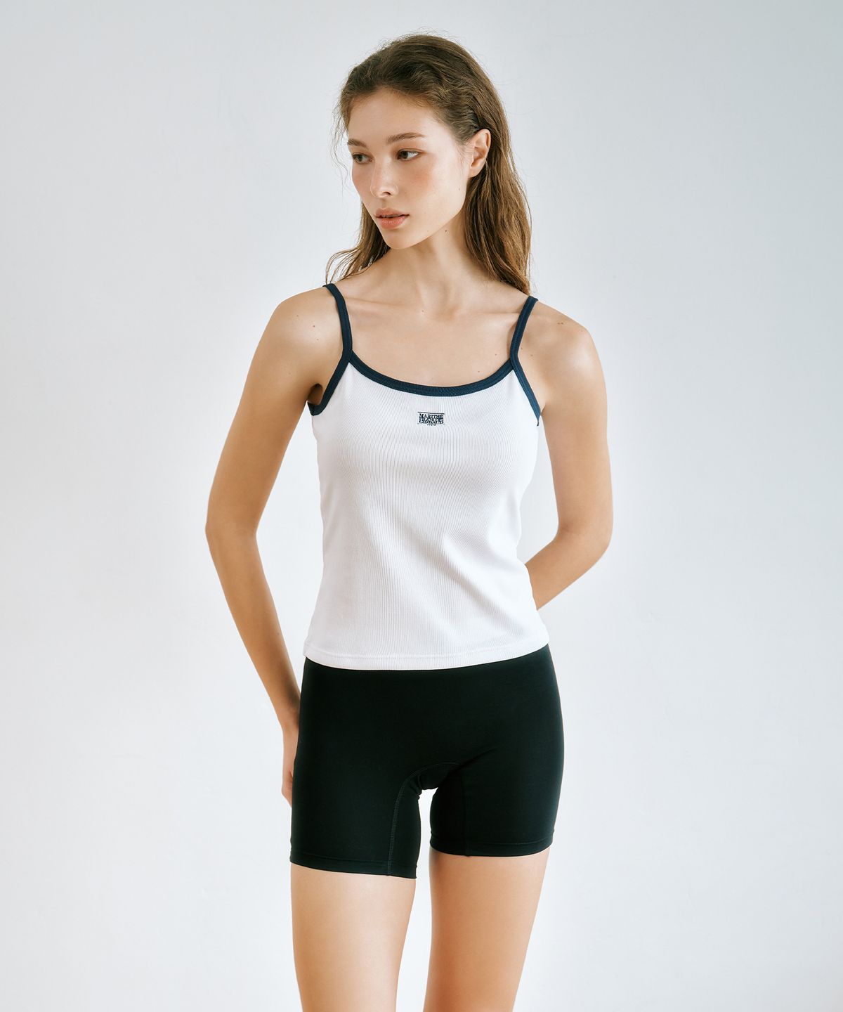 마리떼 프랑소와 저버(MARITHÉ + FRANҪOIS GIRBAUD) UNDERWEAR W CLASSIC LOGO RINGER CAMI BRA TOP white