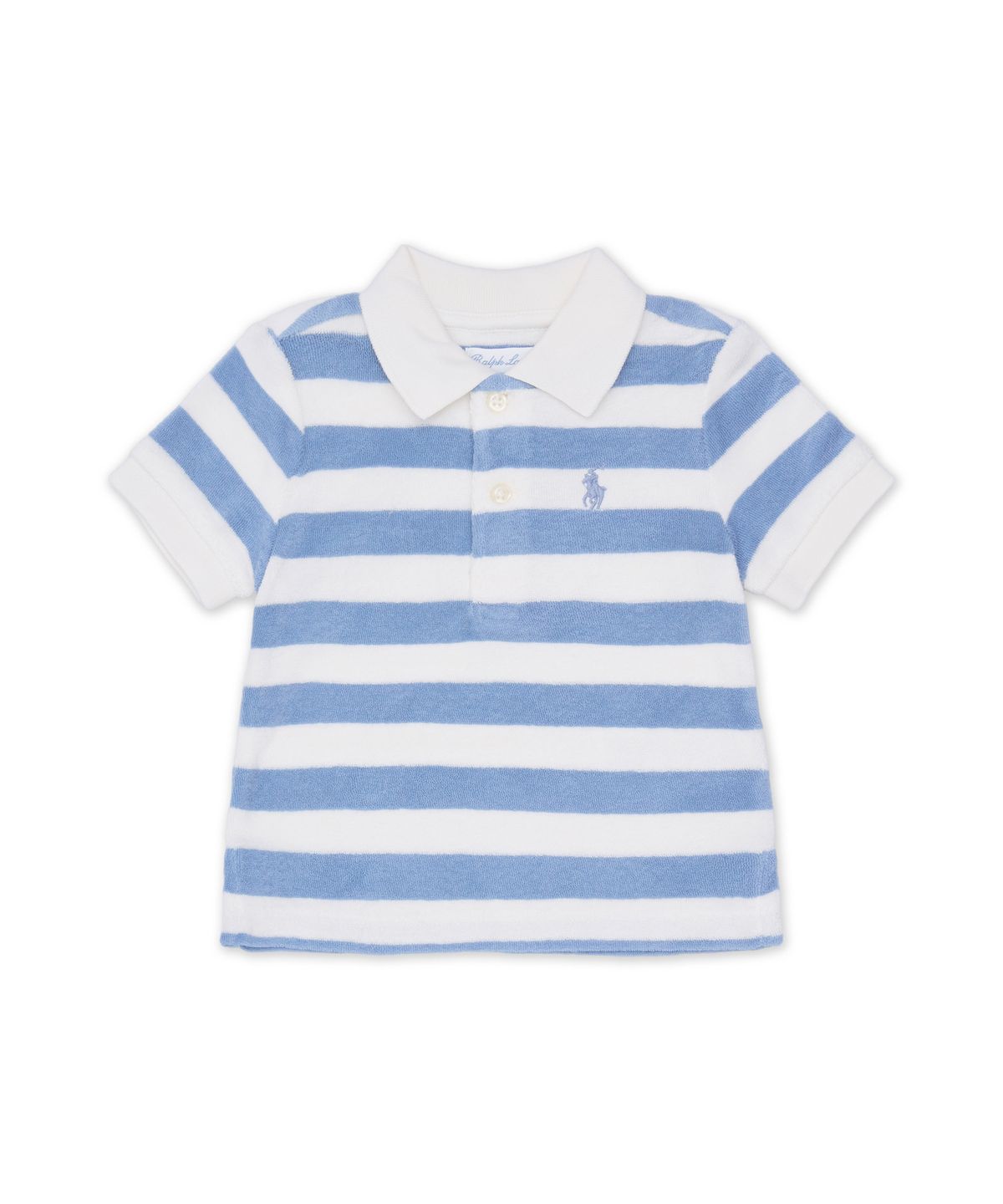 폴로 랄프 로렌 칠드런(POLO RALPH LAUREN CHILDREN) 스트라이프 테리 폴로 셔츠, 쇼트 앤 햇-멀티 컬러