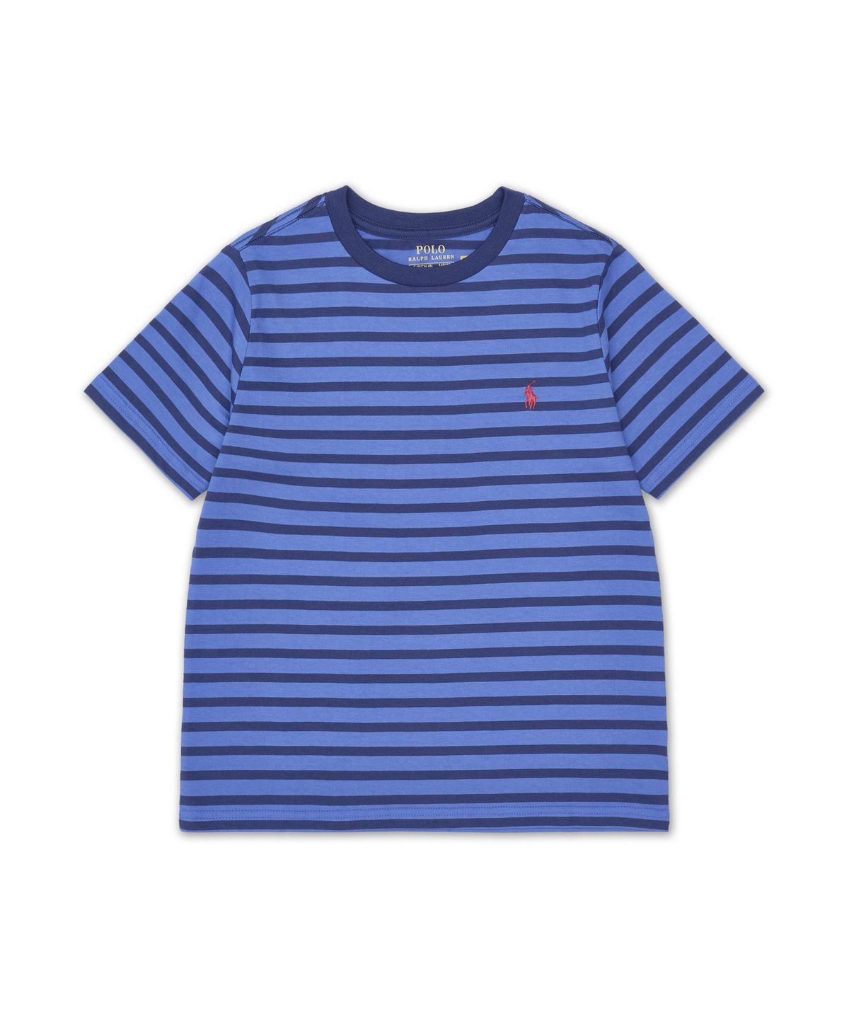 폴로 랄프 로렌 칠드런(POLO RALPH LAUREN CHILDREN) 스트라이프 코튼 저지 티-블루