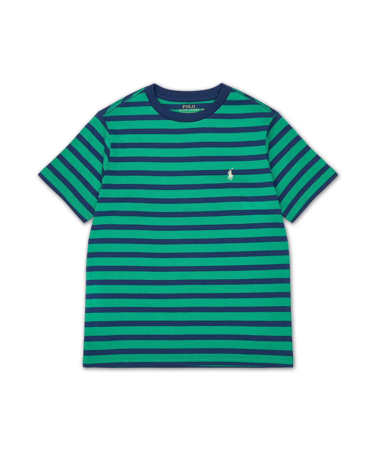 폴로 랄프 로렌 칠드런(POLO RALPH LAUREN CHILDREN) 스트라이프 코튼 저지 티-그린