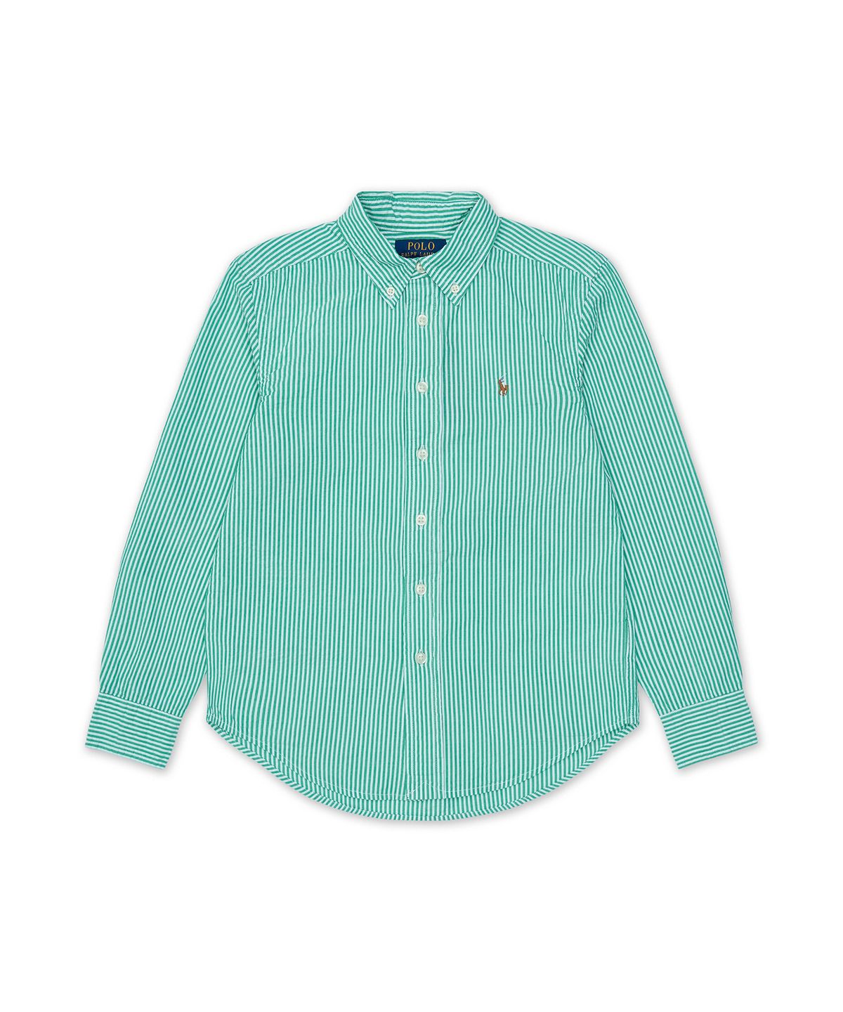 폴로 랄프 로렌 칠드런(POLO RALPH LAUREN CHILDREN) 스트라이프 코튼 시어서커 셔츠-멀티 컬러