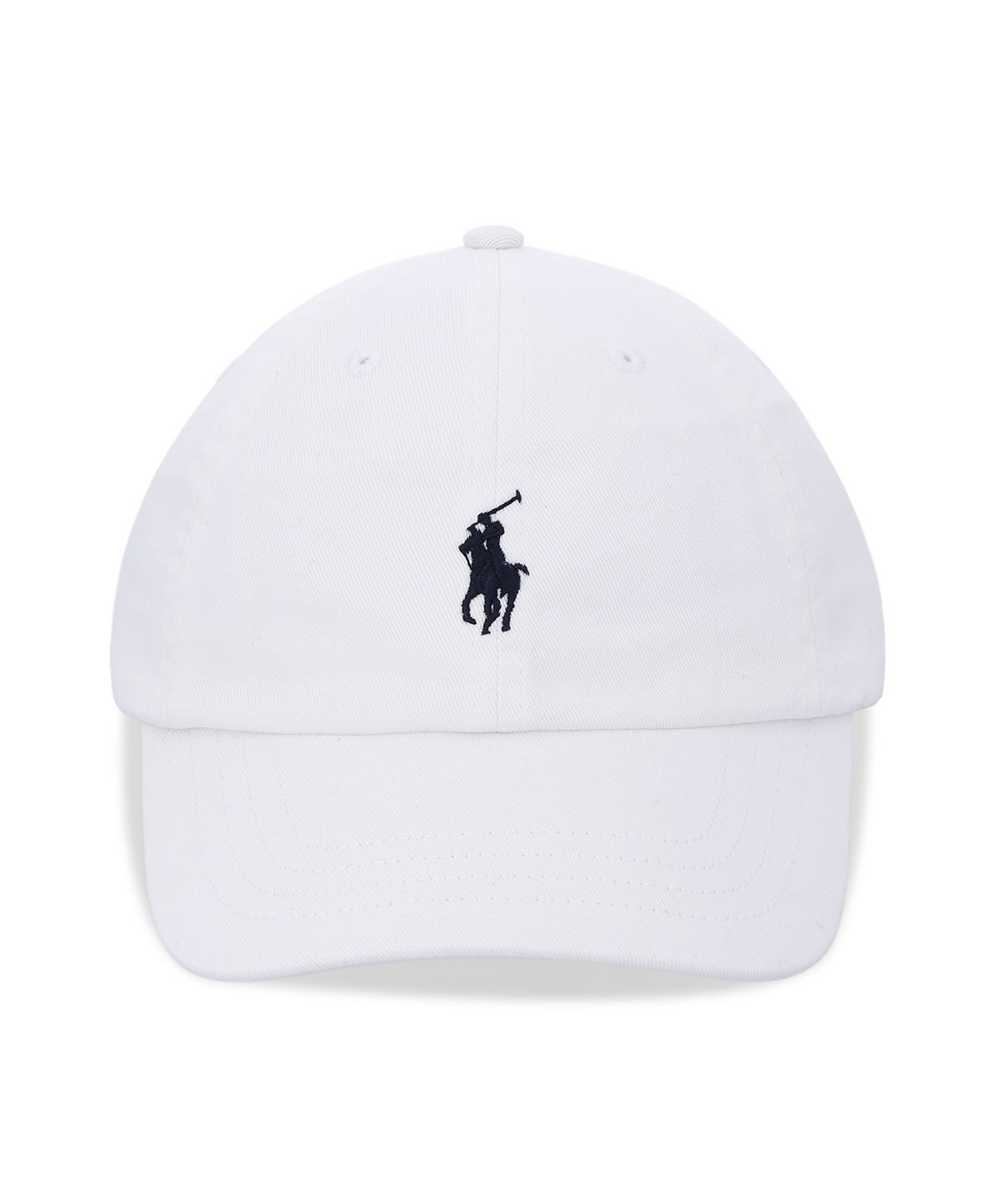 폴로 랄프 로렌 칠드런(POLO RALPH LAUREN CHILDREN) 아이코닉 코튼 치노 볼 캡-화이트