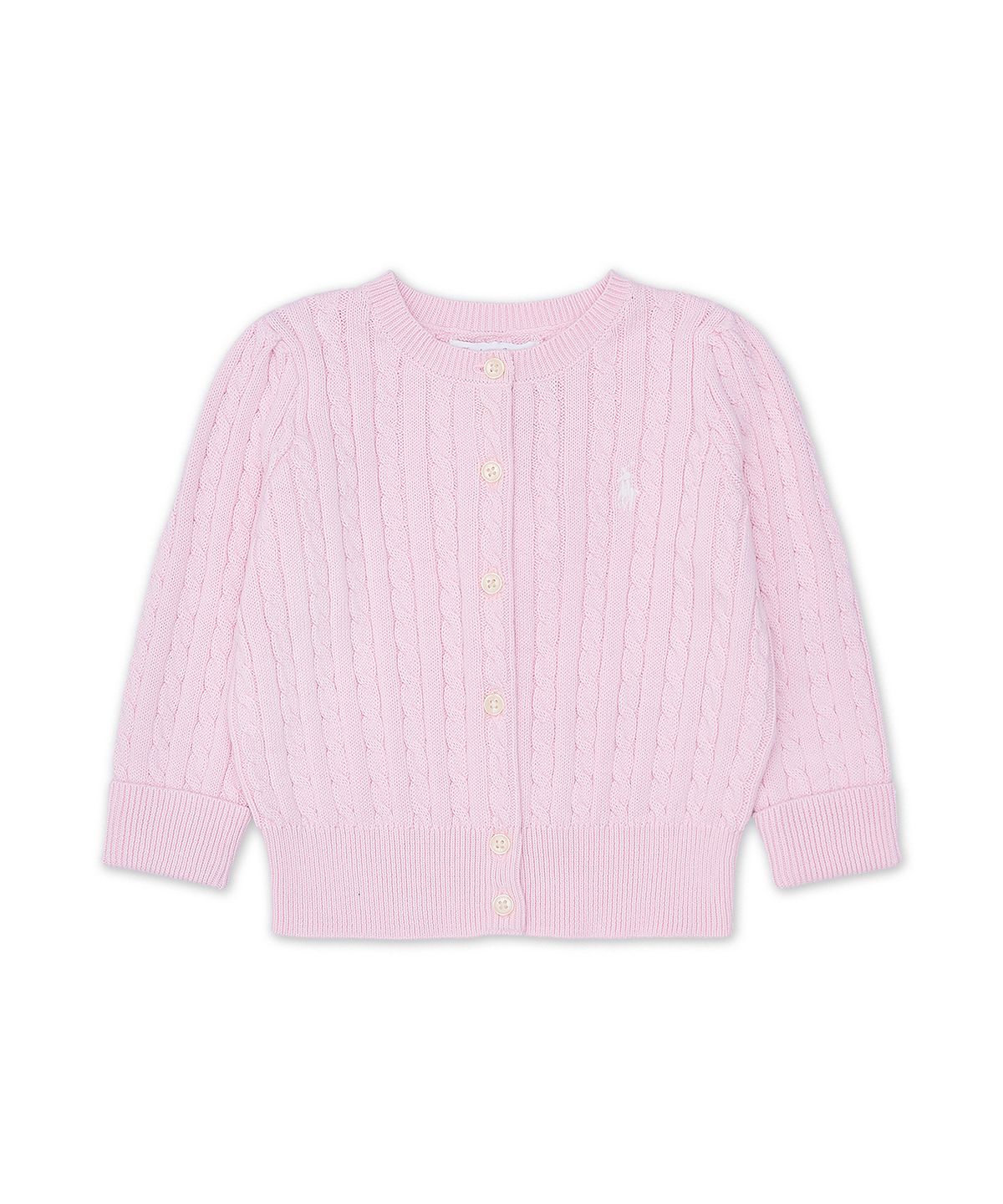 폴로 랄프 로렌 칠드런(POLO RALPH LAUREN CHILDREN) 미니 케이블 코튼 카디건-핑크