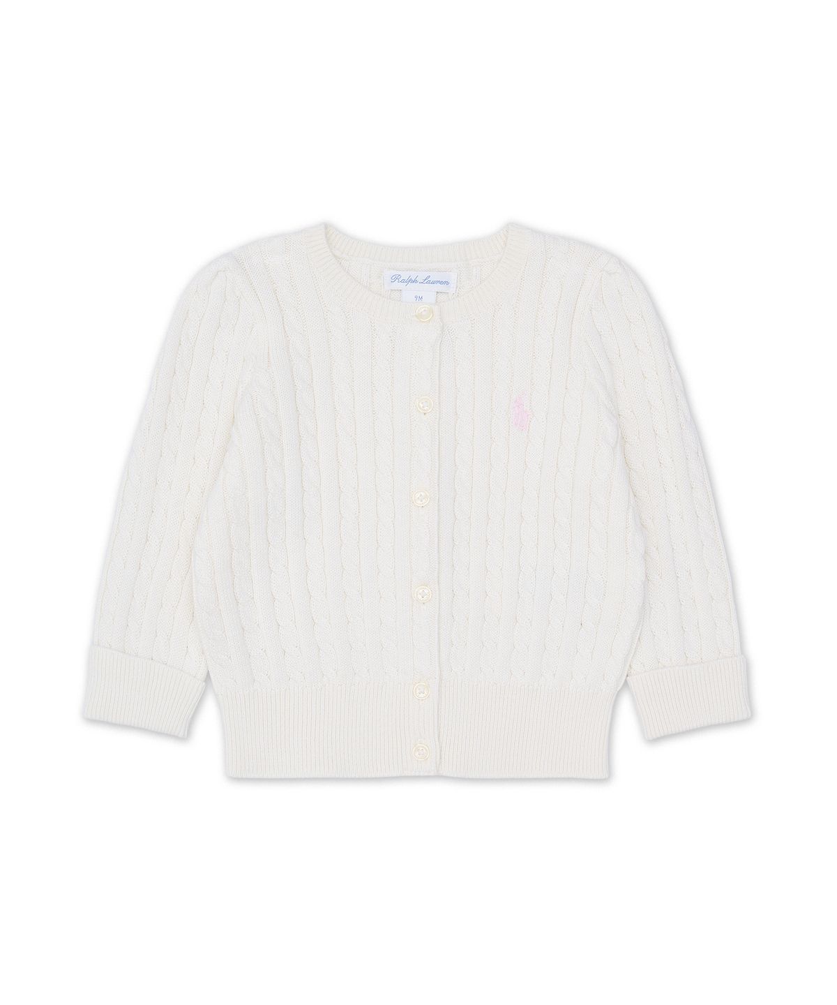 폴로 랄프 로렌 칠드런(POLO RALPH LAUREN CHILDREN) 미니 케이블 코튼 카디건-내추럴