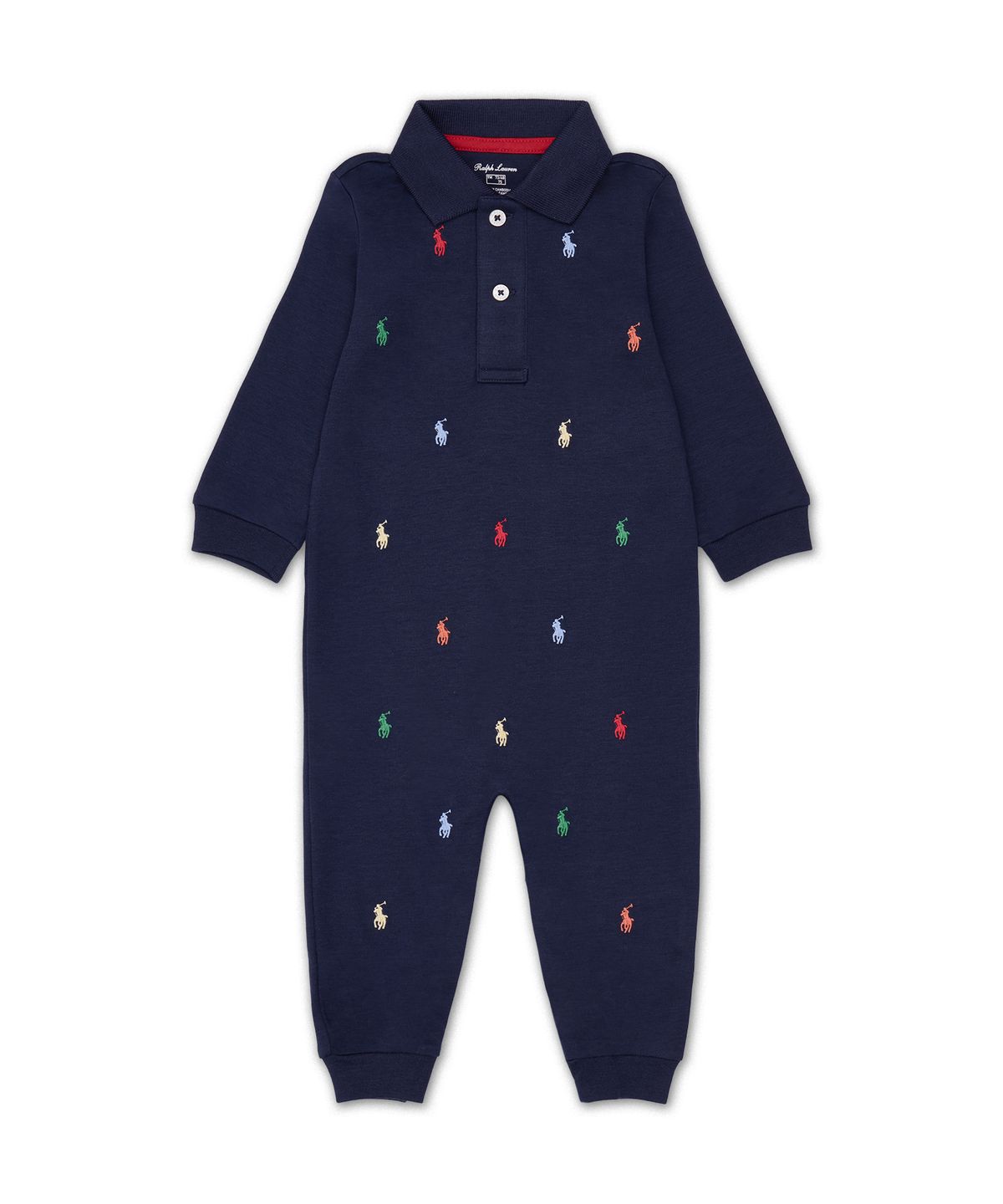 폴로 랄프 로렌 칠드런(POLO RALPH LAUREN CHILDREN) 코튼 인터록 커버올-네이비