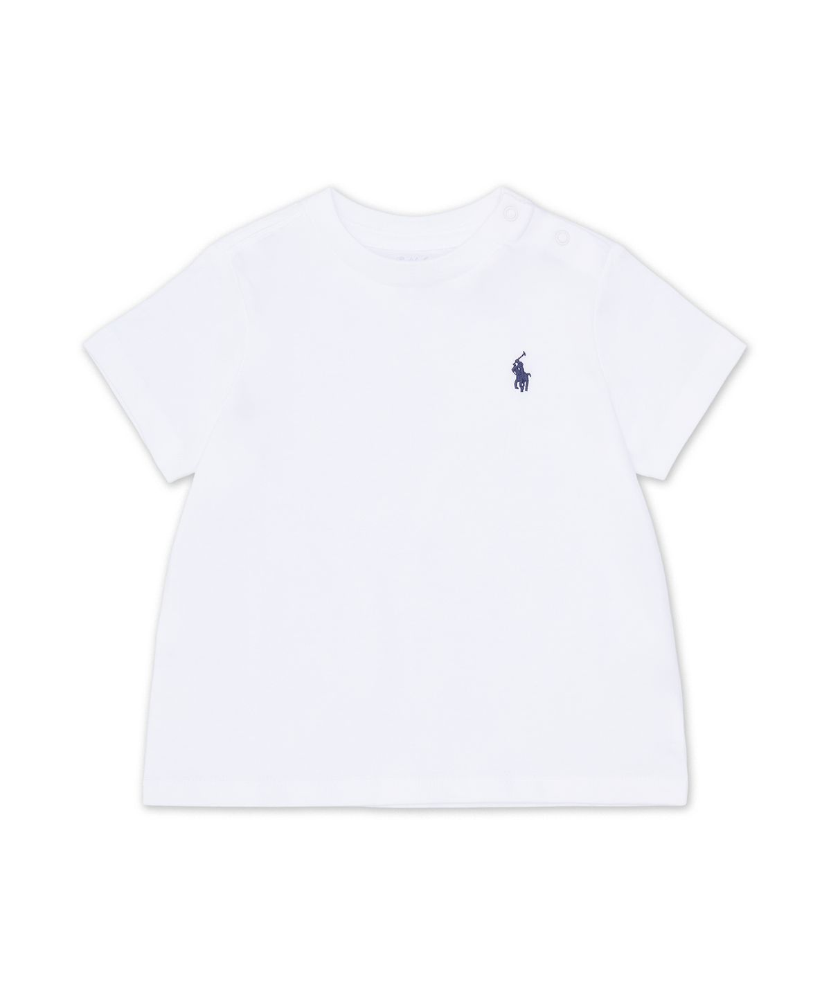 폴로 랄프 로렌 칠드런(POLO RALPH LAUREN CHILDREN) 코튼 저지 크루넥 티-화이트