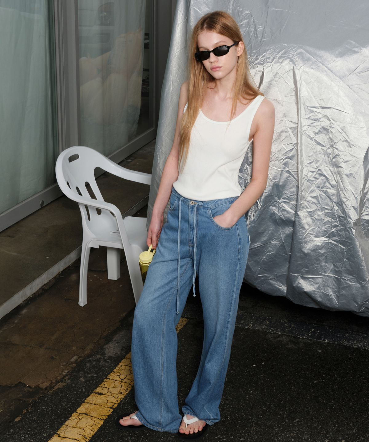 르바(LEVAR) Relaxed String Tencel Denim - Harbor Blue