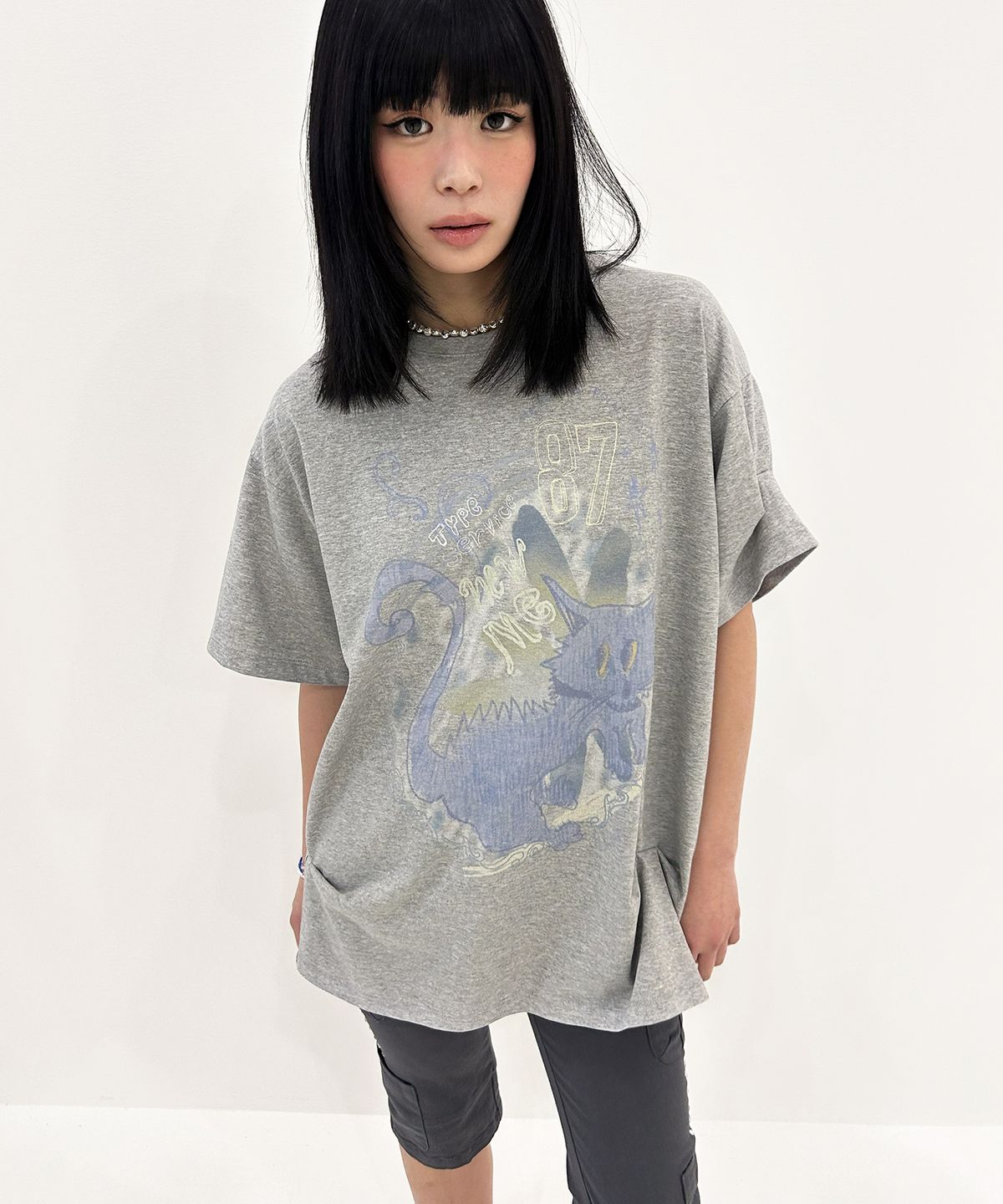 타입서비스(TYPESERVICE) New Me Ruched Top [Gray]