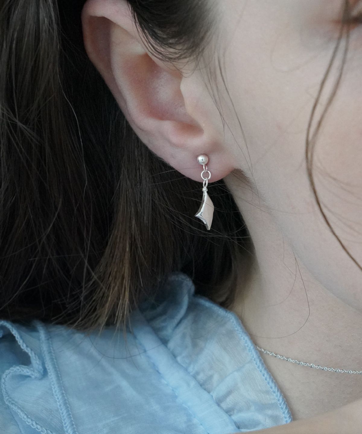 오버그레이(OVERGREY) Mirror Piece Earrings