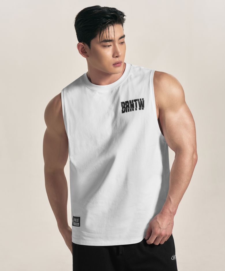 BRNTW HALFTONE SLEEVELESS [WHITE]