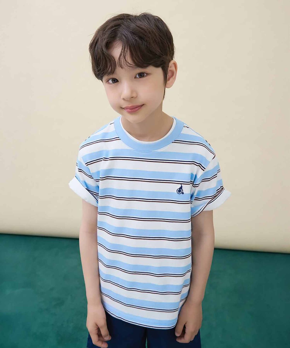 빈폴 키즈(BEANPOLE KIDS) 핫썸머 반소매 티셔츠 2PACK 상하세트  스카이 블루 (BI6442U03Q)