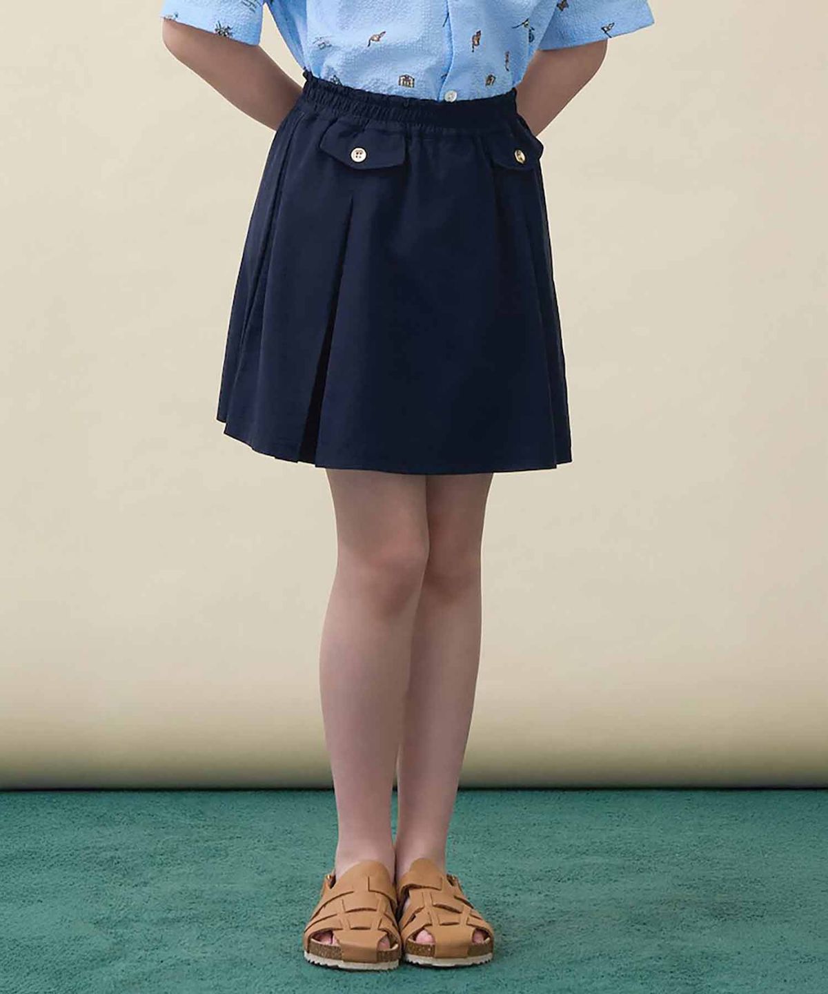 빈폴 키즈(BEANPOLE KIDS) 저지 소로나 스커트  네이비 (BI6427G01R)