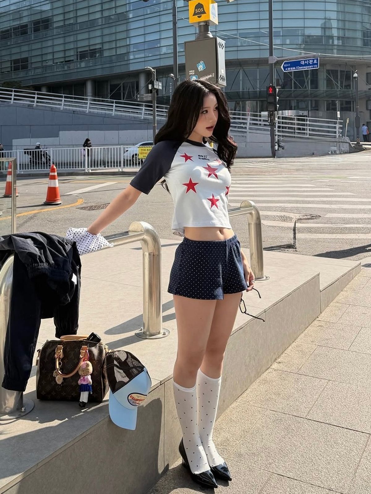 에즈이프 캘리(ASIF CALIE) ALOHA DOT LOW-RISE SHORTS NAVY