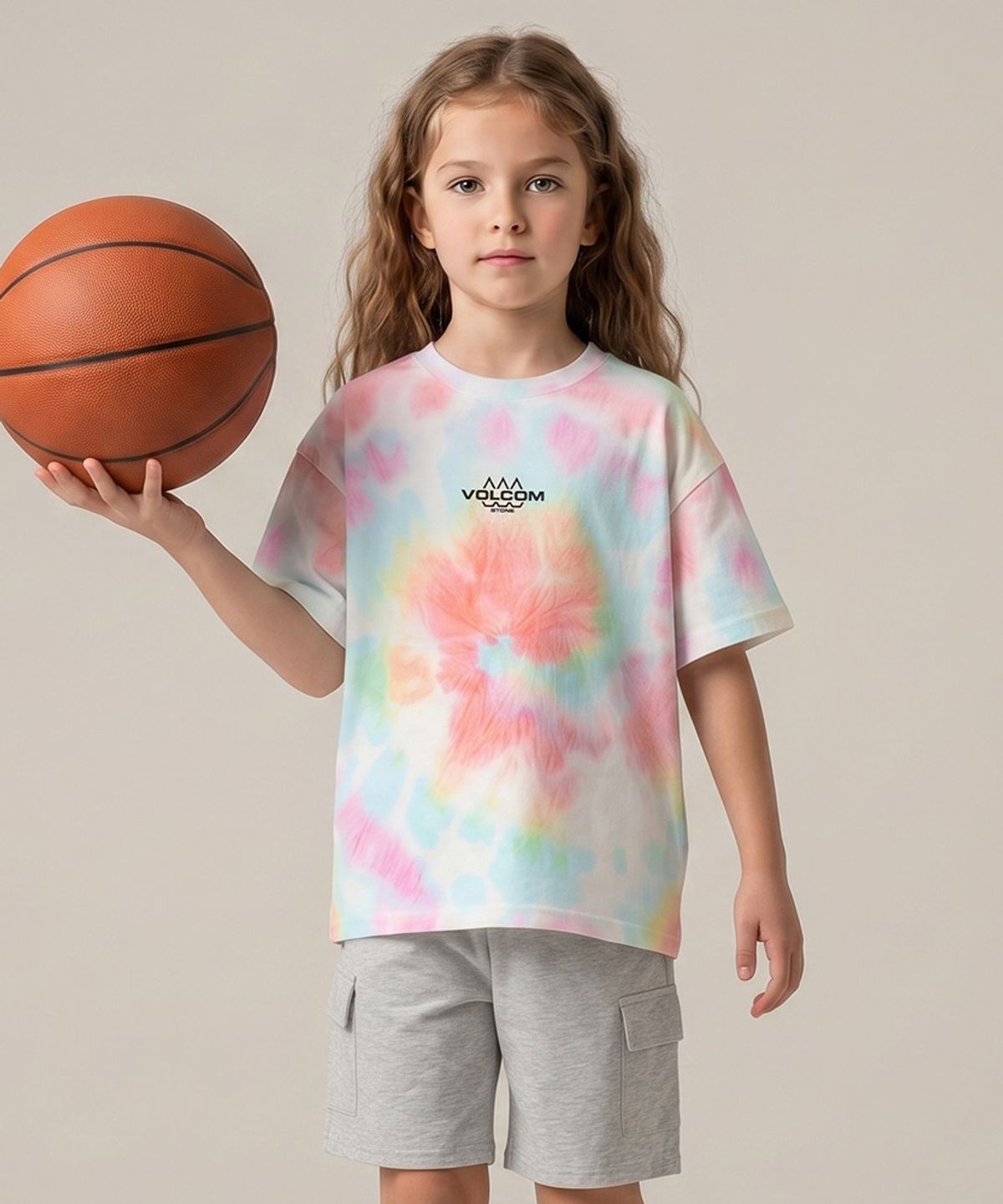 볼컴 키즈(VOLCOM KIDS) 쿨스킨 카고 타이다이 셋업 D6M013