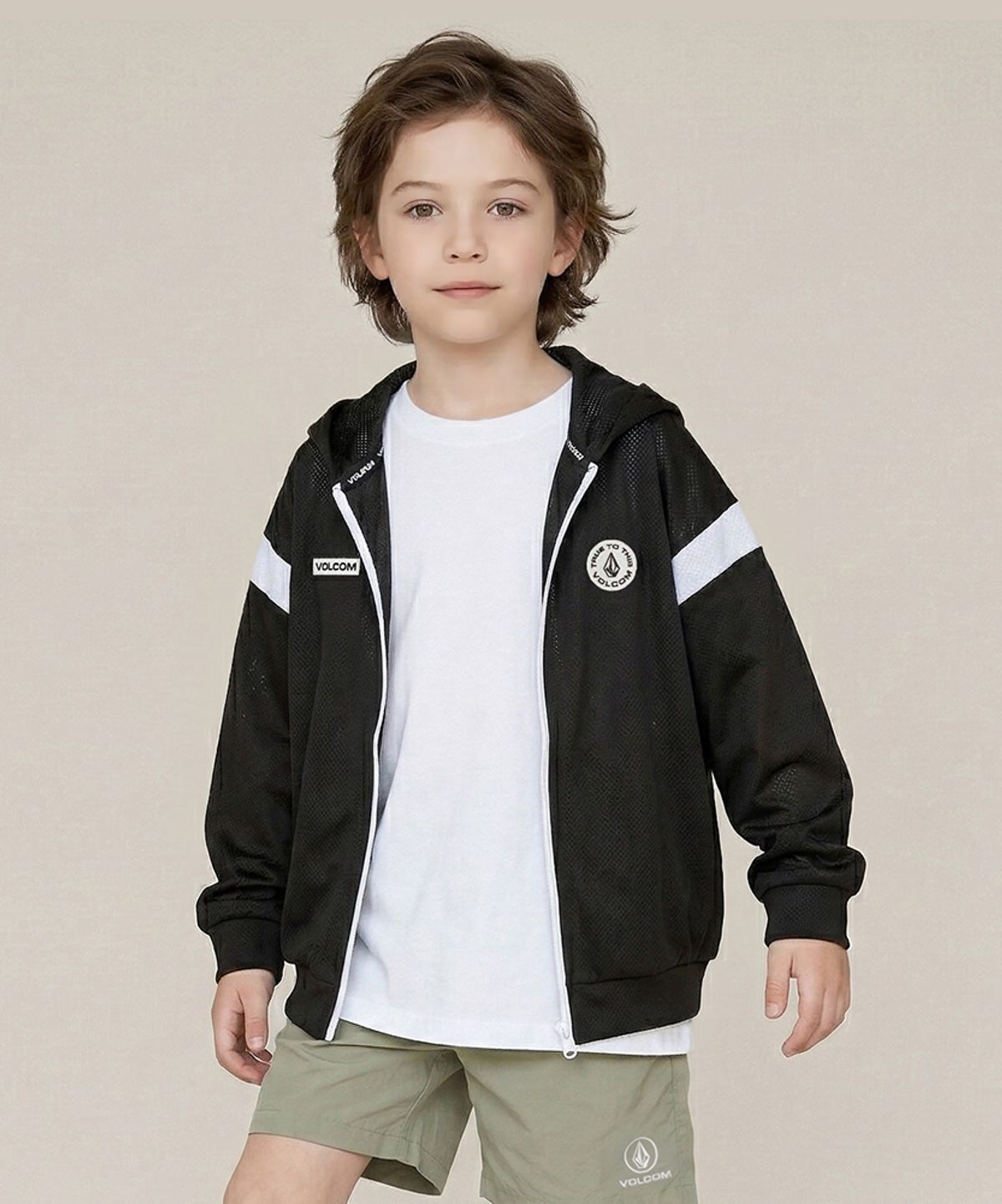볼컴 키즈(VOLCOM KIDS) 볼컴 워터 매쉬 후드집업 D6M015
