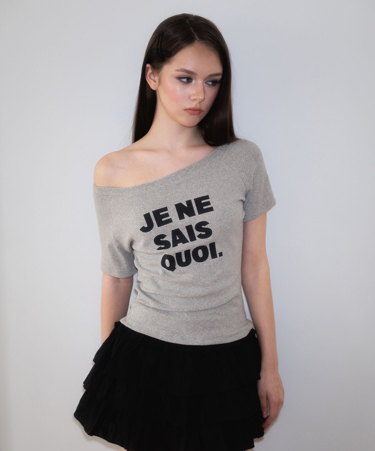 로제프란츠(ROSEFRANTZ) Minimal French Lettering T-shirt [Gray]